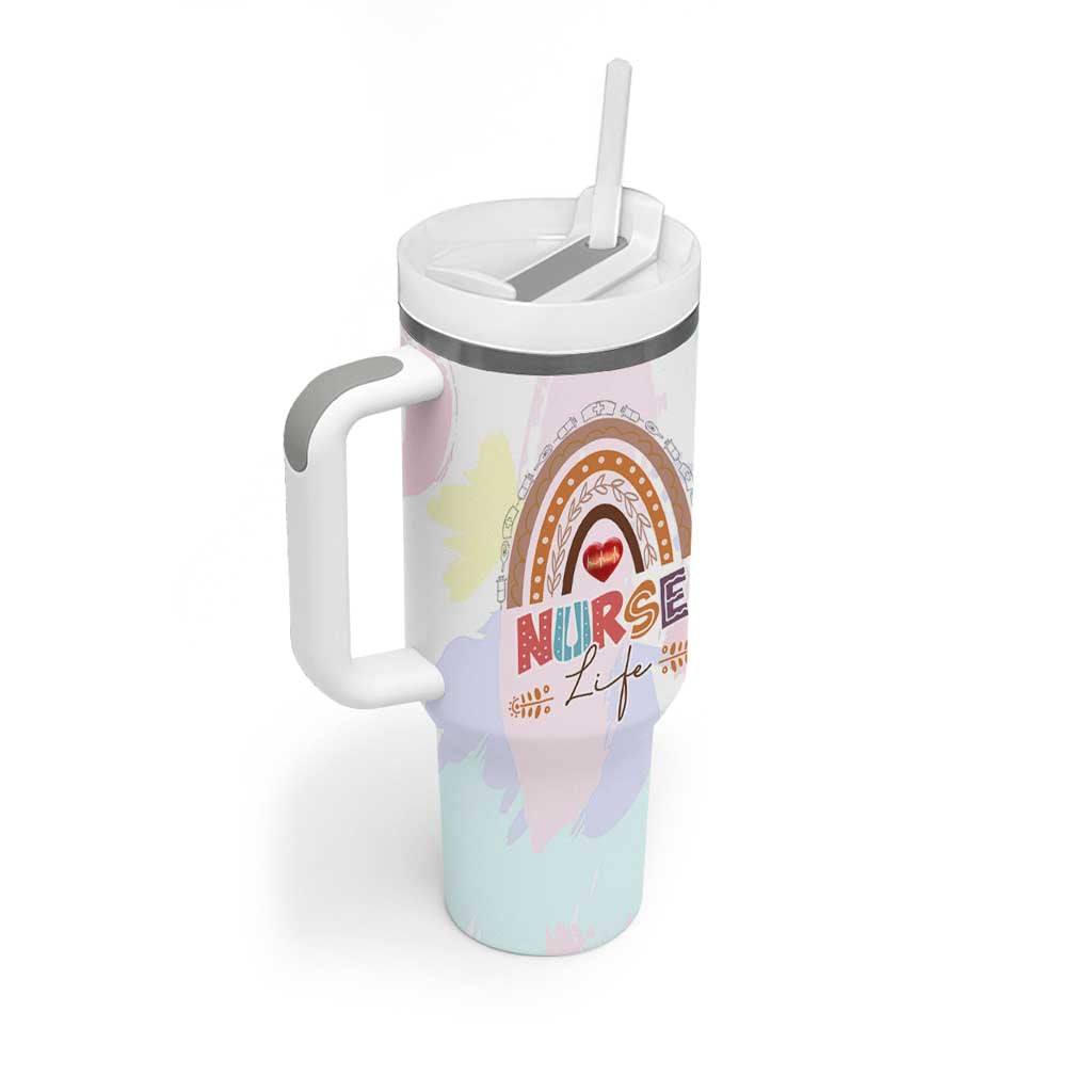 Nurse Gifts For Women Tumbler With Handle Because Badass Life Saver Is Not An Official Job Title