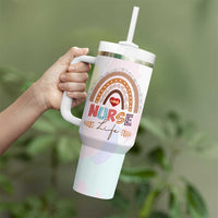 Nurse Gifts For Women Tumbler With Handle Because Badass Life Saver Is Not An Official Job Title