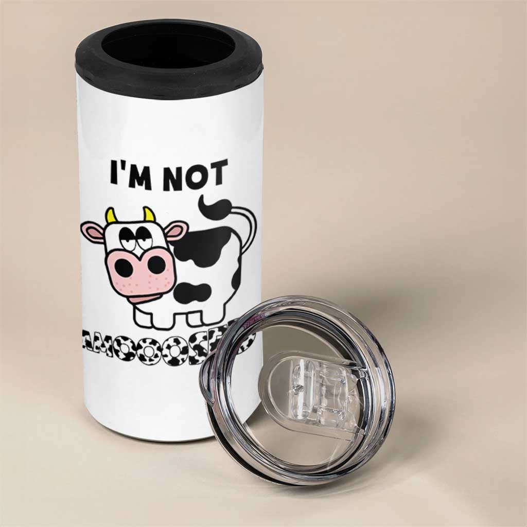Funny Cow Lovers 4 in 1 Can Cooler Tumbler Not Amooosed