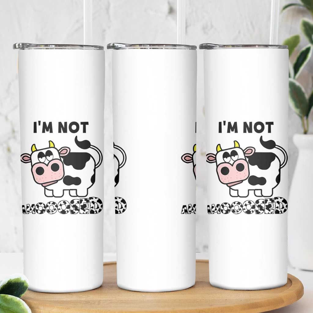 Funny Cow Lovers Skinny Tumbler Not Amooosed