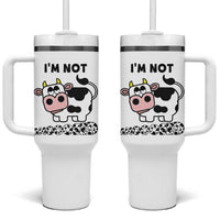 Funny Cow Lovers Tumbler With Handle Not Amooosed