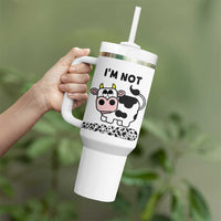 Funny Cow Lovers Tumbler With Handle Not Amooosed