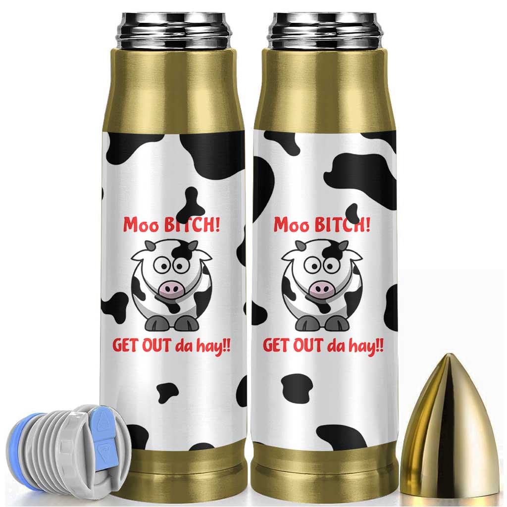 Funny Cow Lovers Bullet Tumbler Moo Bitch Get Out Heifer Cow Print