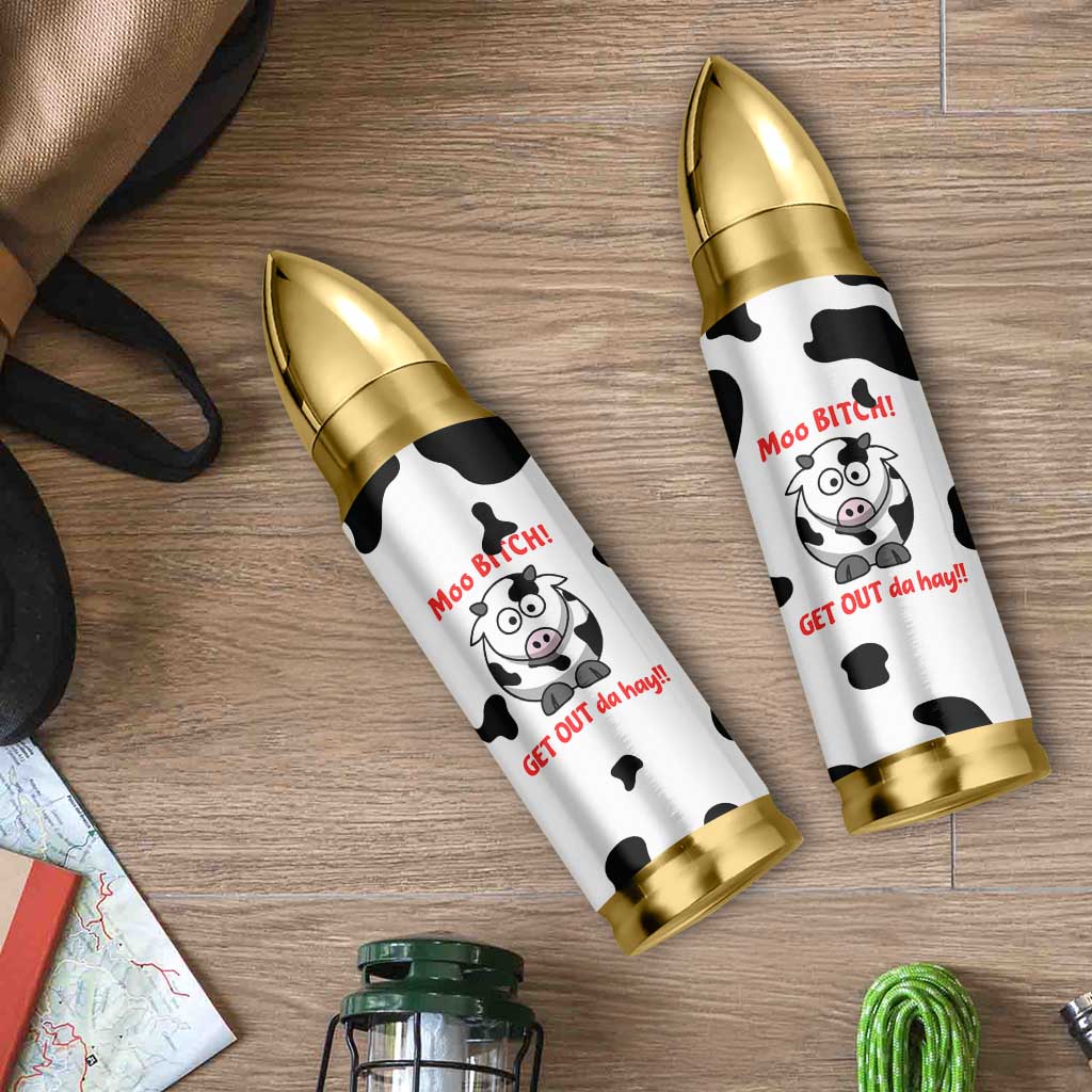 Funny Cow Lovers Bullet Tumbler Moo Bitch Get Out Heifer Cow Print