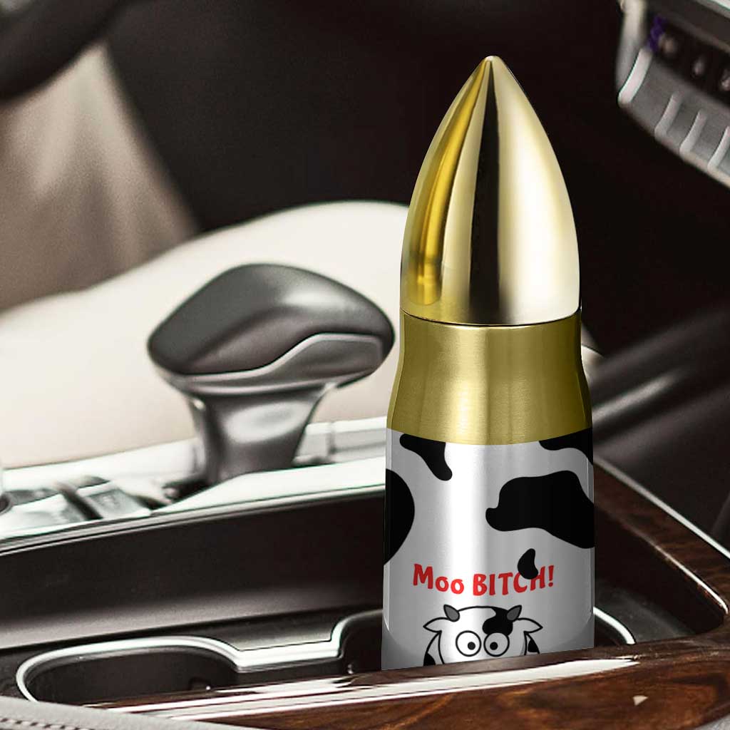 Funny Cow Lovers Bullet Tumbler Moo Bitch Get Out Heifer Cow Print