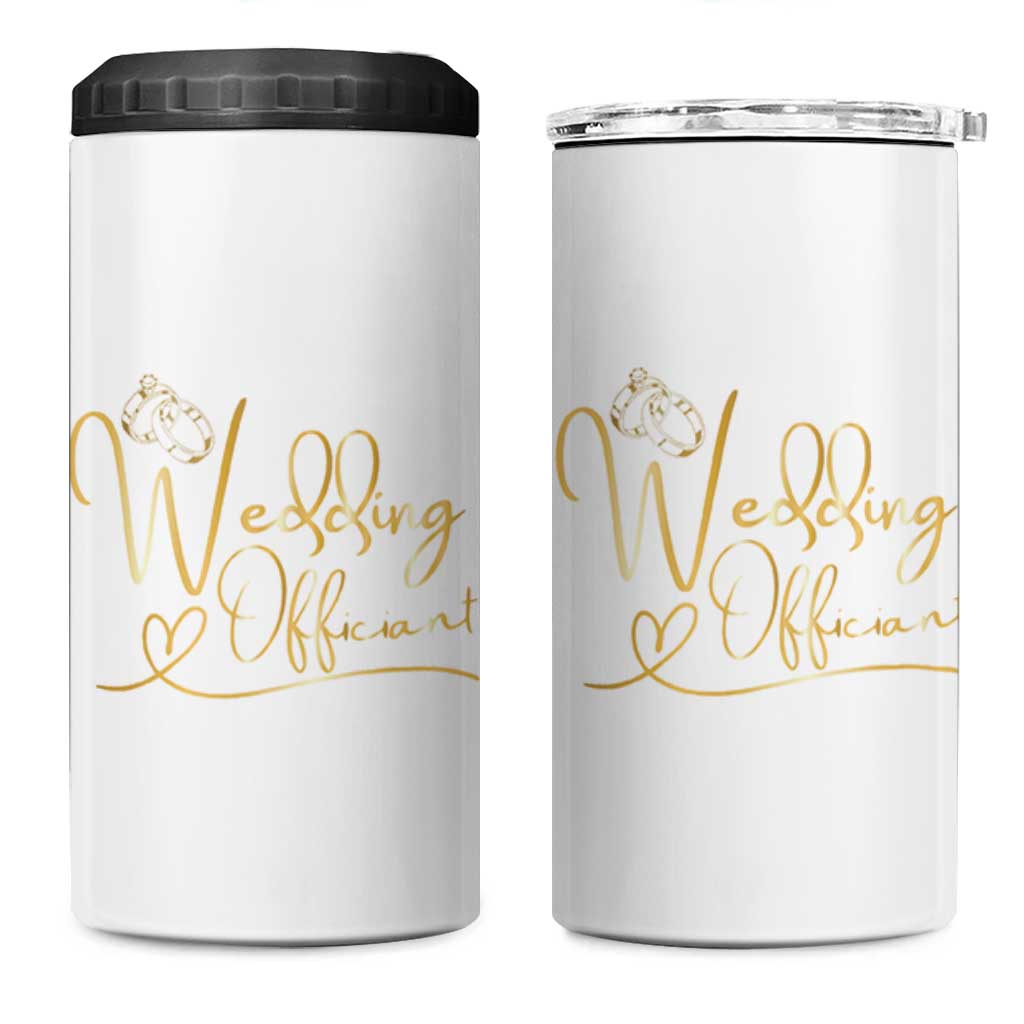Wedding Officiant Gift 4 in 1 Can Cooler Tumbler Thanks Gifts From Couple Bride Groom