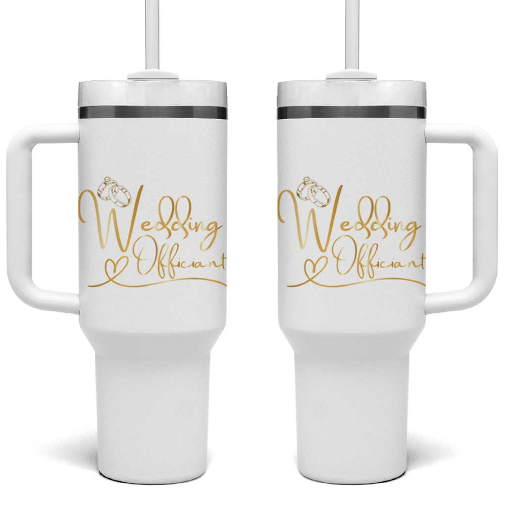 Wedding Officiant Gift Tumbler With Handle Thanks Gifts From Couple Bride Groom