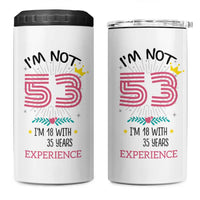 53th Birthday Gifts For Women 4 in 1 Can Cooler Tumbler Funny 1973 53 Year Old Birthday