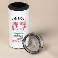 53th Birthday Gifts For Women 4 in 1 Can Cooler Tumbler Funny 1973 53 Year Old Birthday