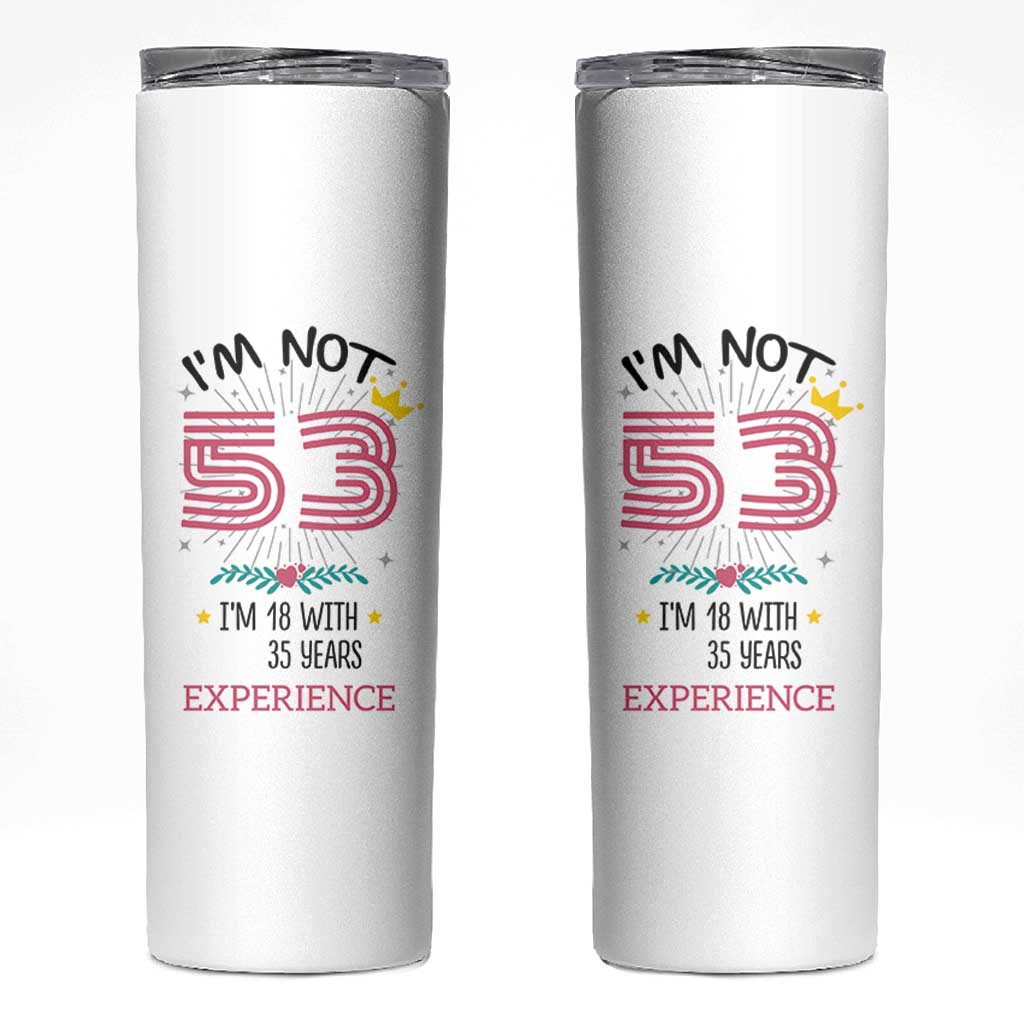 53th Birthday Gifts For Women Skinny Tumbler Funny 1973 53 Year Old Birthday