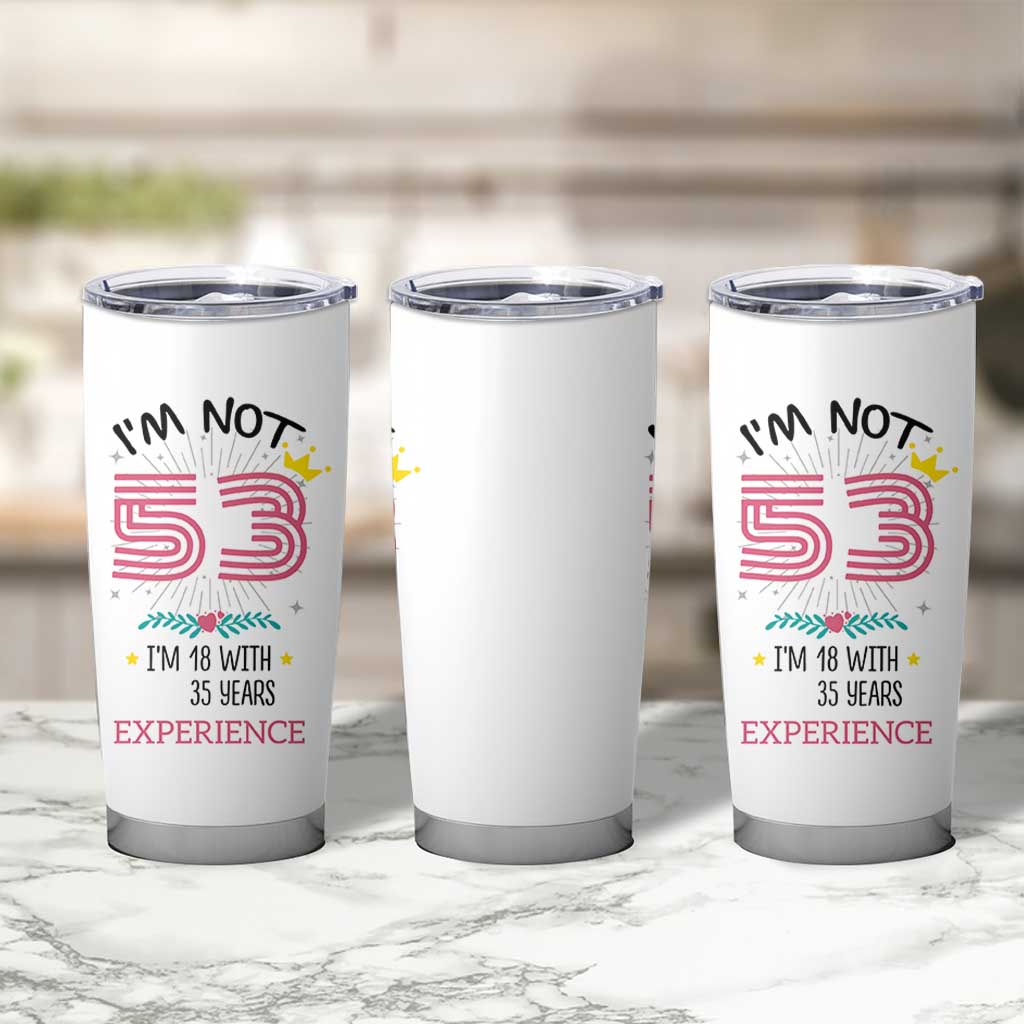 53th Birthday Gifts For Women Tumbler Cup Funny 1973 53 Year Old Birthday