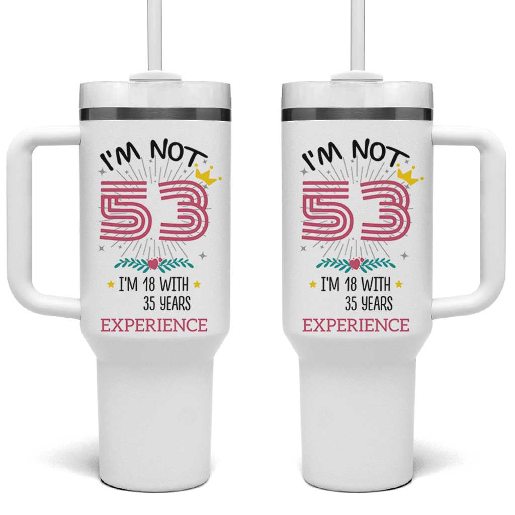 53th Birthday Gifts For Women Tumbler With Handle Funny 1973 53 Year Old Birthday