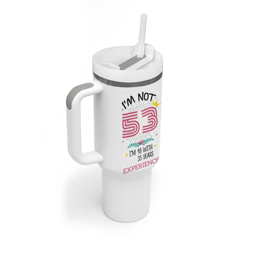 53th Birthday Gifts For Women Tumbler With Handle Funny 1973 53 Year Old Birthday