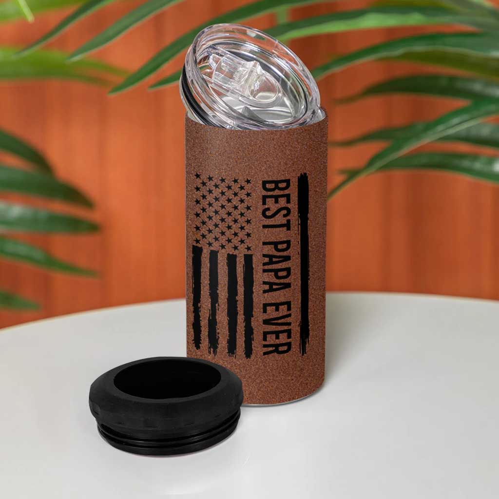 Gifts For Dad 4 in 1 Can Cooler Tumbler Papa Knows Everything Fathers Day