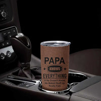 Gifts For Dad Tumbler Cup Papa Knows Everything Fathers Day