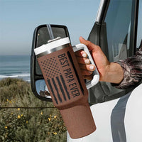 Gifts For Dad Tumbler With Handle Papa Knows Everything Fathers Day