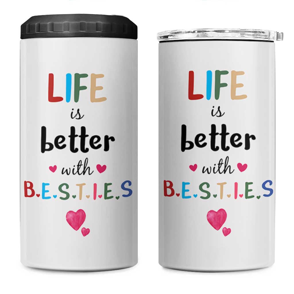 Bestie Gifts 4 in 1 Can Cooler Tumbler Best Friends Friendships BFF Gift