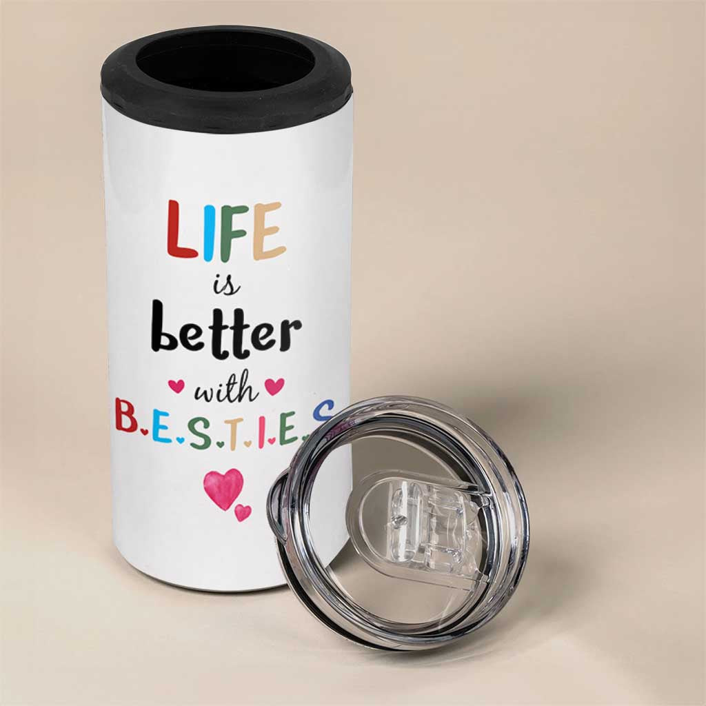 Bestie Gifts 4 in 1 Can Cooler Tumbler Best Friends Friendships BFF Gift