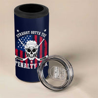 Ice Hockey 4 in 1 Can Cooler Tumbler Hockey Lovers Fans Coaches Sticks US Flag