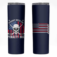 Ice Hockey Skinny Tumbler Hockey Lovers Fans Coaches Sticks US Flag