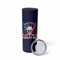 Ice Hockey Skinny Tumbler Hockey Lovers Fans Coaches Sticks US Flag