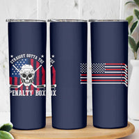 Ice Hockey Skinny Tumbler Hockey Lovers Fans Coaches Sticks US Flag