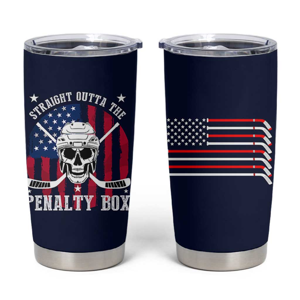 Ice Hockey Tumbler Cup Hockey Lovers Fans Coaches Sticks US Flag