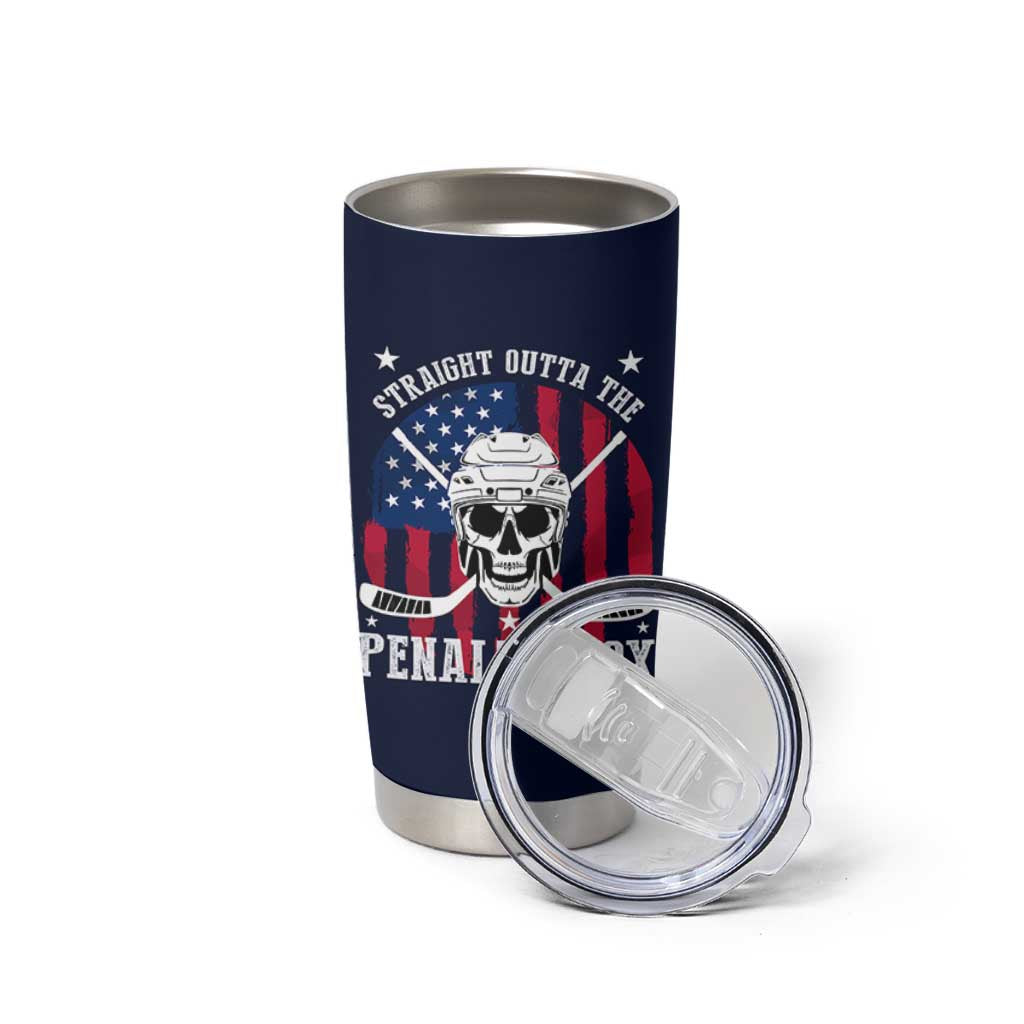 Ice Hockey Tumbler Cup Hockey Lovers Fans Coaches Sticks US Flag