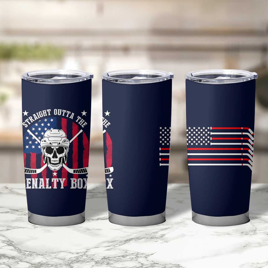 Ice Hockey Tumbler Cup Hockey Lovers Fans Coaches Sticks US Flag