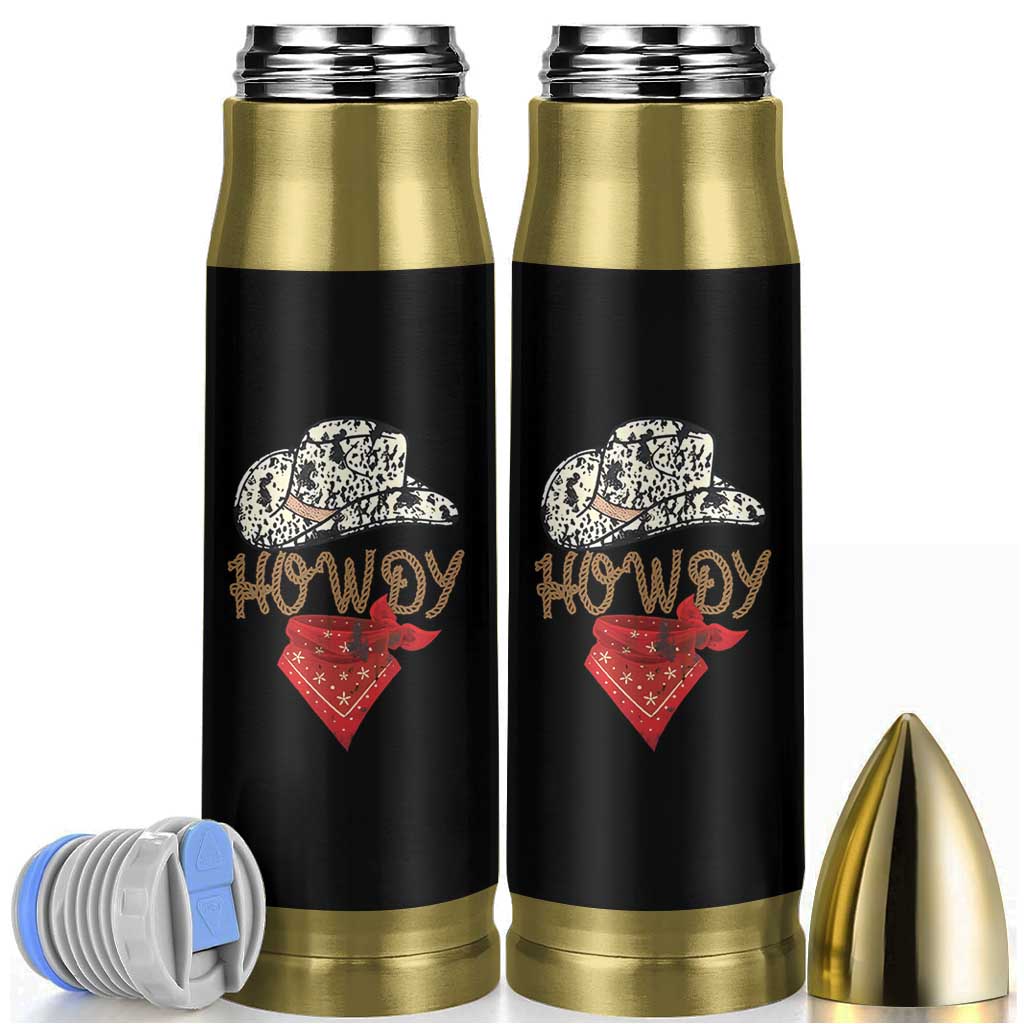 Howdy Cowboy Bullet Tumbler Retro Western Country Rodeo