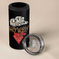 Howdy Cowboy 4 in 1 Can Cooler Tumbler Retro Western Country Rodeo