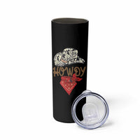 Howdy Cowboy Skinny Tumbler Retro Western Country Rodeo