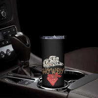 Howdy Cowboy Skinny Tumbler Retro Western Country Rodeo