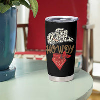 Howdy Cowboy Tumbler Cup Retro Western Country Rodeo