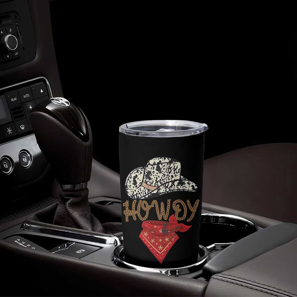 Howdy Cowboy Tumbler Cup Retro Western Country Rodeo
