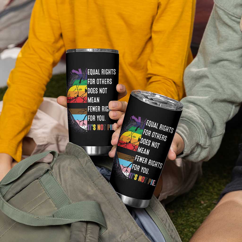 LGBTQ Pride Ally Tumbler Cup Equal Rights For Others Does Not Mean Fewer Rights For You Rainbow Flag