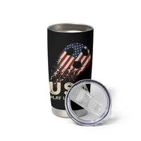 Soccer Girl Tumbler Cup Play Like A Girl USA Flag