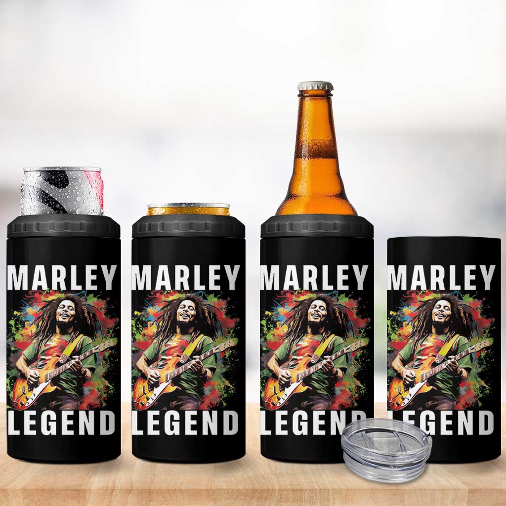 Legend Bob 4 in 1 Can Cooler Tumbler Reggae Music Rastafari Rasta Gift - Wonder Print Shop