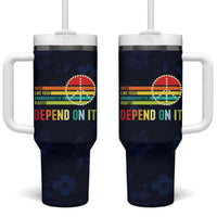 Women's Rights Tumbler With Handle Vote Like Your Daughter's Right Depend On It Voting RBG Quote Floral - Wonder Print Shop