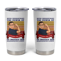 Ruth Bader Ginsburg RBG Tumbler Cup Never Underestimate The Power Of A Grandma Who Votes Feminist Gifts Women - Wonder Print Shop