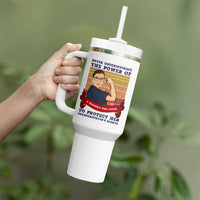 Ruth Bader Ginsburg RBG Tumbler With Handle Never Underestimate The Power Of A Grandma Who Votes Feminist Gifts Women - Wonder Print Shop