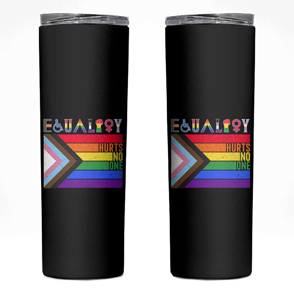 LGBTQ Equality Hurts No One Skinny Tumbler Pride Ally Human Rights Rainbow Flag