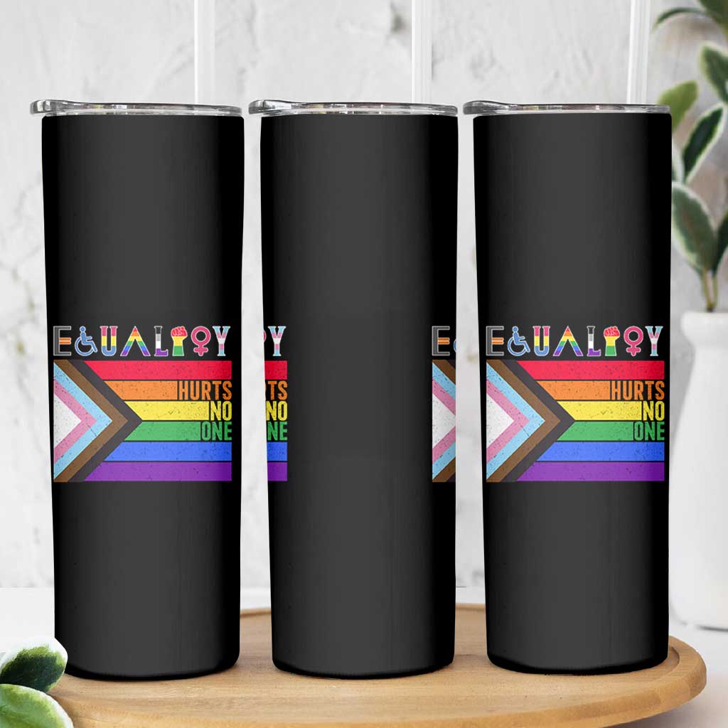 LGBTQ Equality Hurts No One Skinny Tumbler Pride Ally Human Rights Rainbow Flag