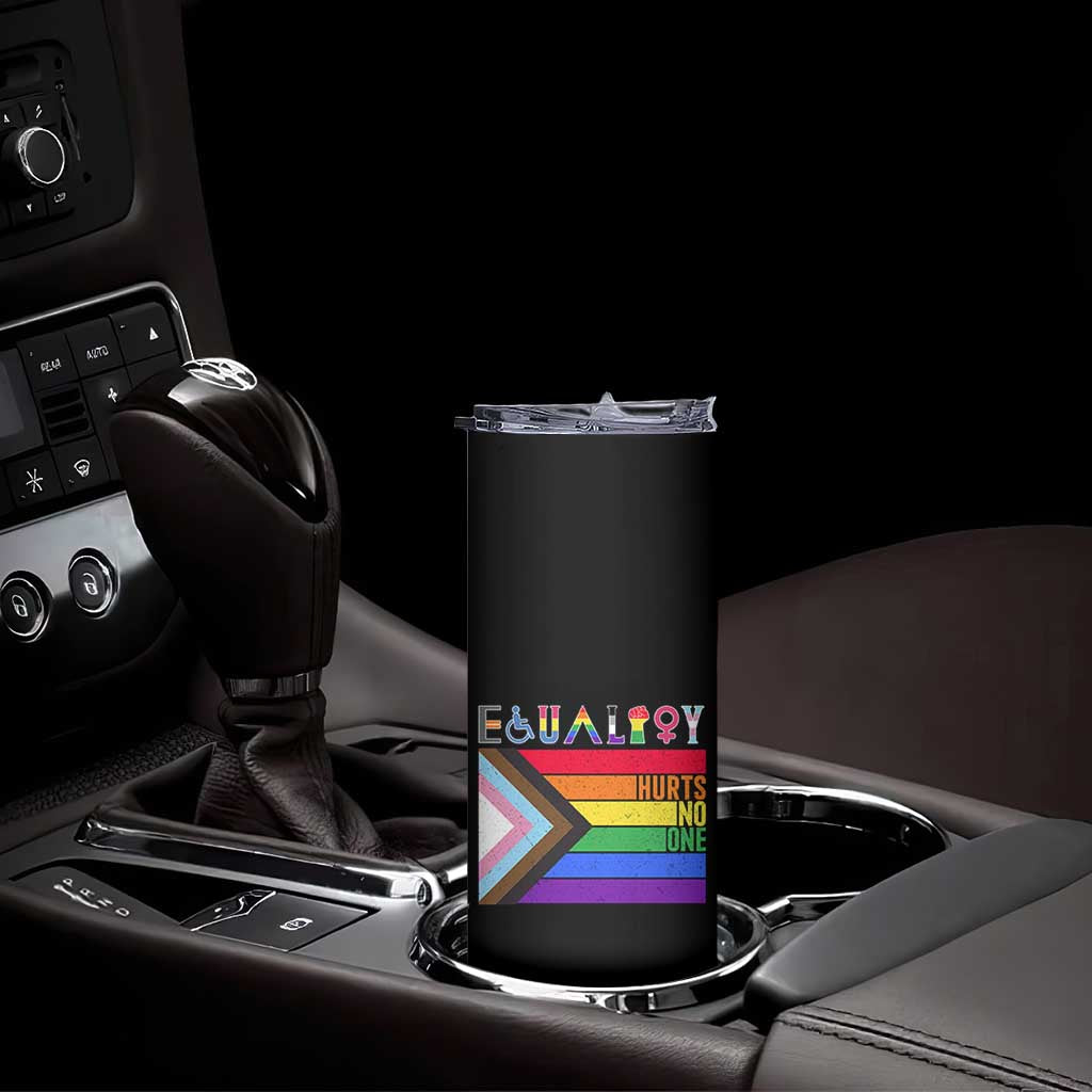 LGBTQ Equality Hurts No One Skinny Tumbler Pride Ally Human Rights Rainbow Flag