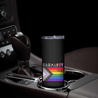 LGBTQ Equality Hurts No One Skinny Tumbler Pride Ally Human Rights Rainbow Flag