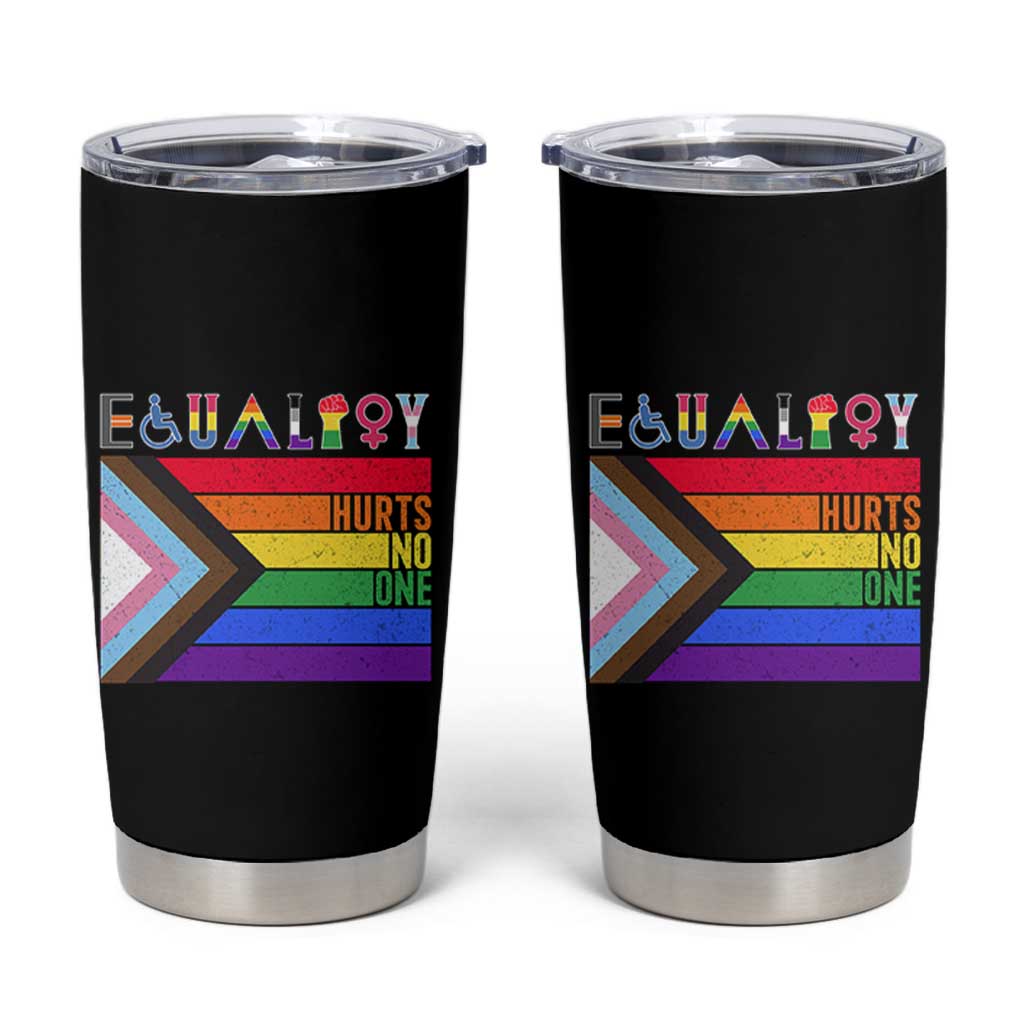 LGBTQ Equality Hurts No One Tumbler Cup Pride Ally Human Rights Rainbow Flag