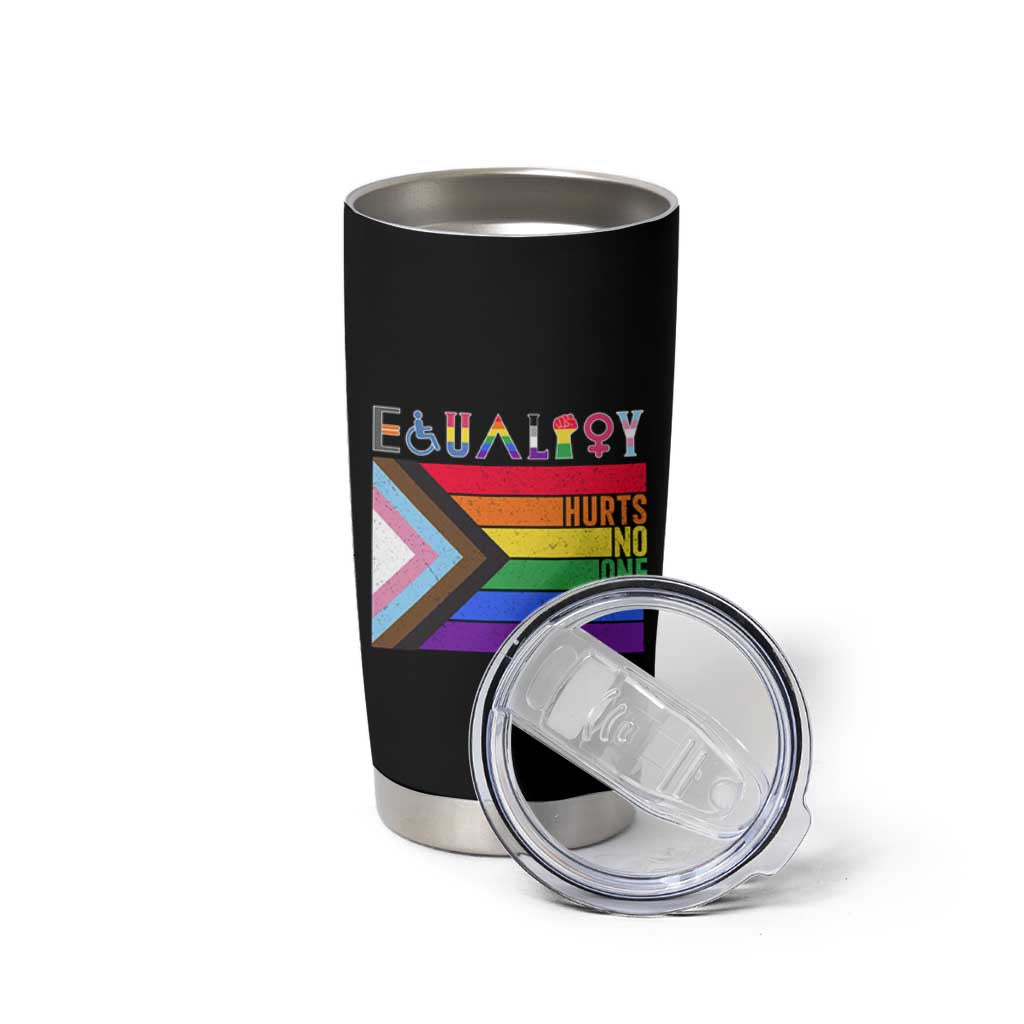 LGBTQ Equality Hurts No One Tumbler Cup Pride Ally Human Rights Rainbow Flag