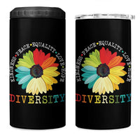 World Peace Supporter 4 in 1 Can Cooler Tumbler Kindness Peace Equality Love Hope Diversity Human Rights Sunflower