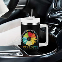 World Peace Supporter Tumbler With Handle Kindness Peace Equality Love Hope Diversity Human Rights Sunflower