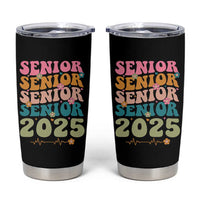 Senior 2025 Tumbler Cup Class of 2025 Graduation Back To School Graduate Retro Groovy - Wonder Print Shop